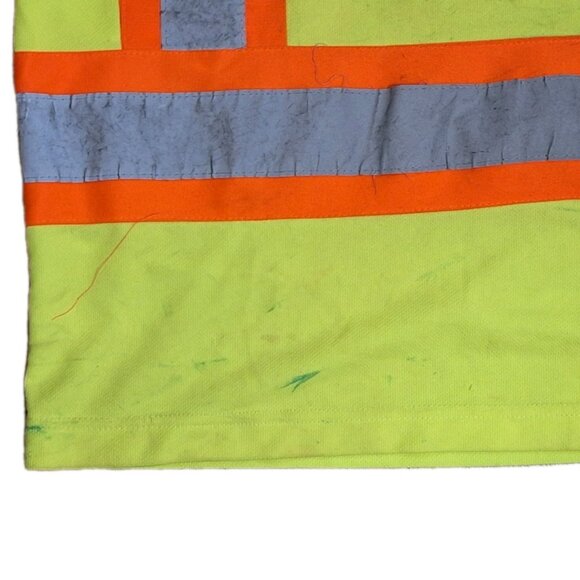 👠 5 for $25 FORCEFIELD Hi VIS SHORT SLEEVE SAFETY SHIRT SIZE LARGE - Picture 4 of 7